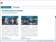 Tablet Screenshot of printhouseservice.com